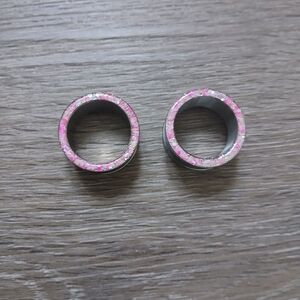 Pink Glitter Tunnel Plugs